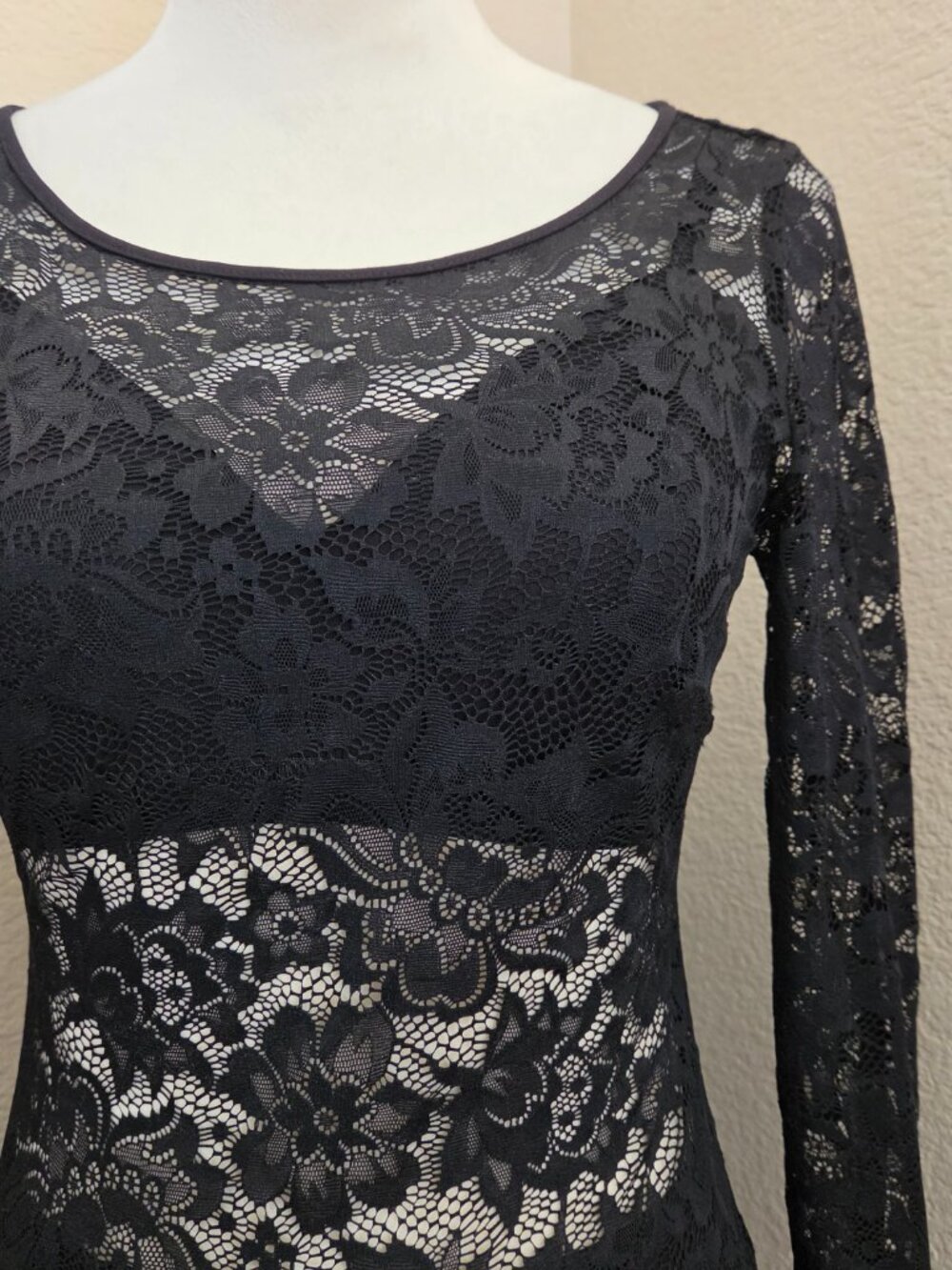 Bebe Black Lace Dress - Size S - Picture 2 of 6